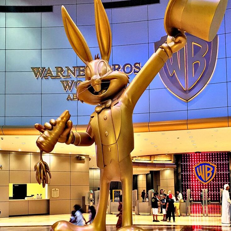 Bugs Bunny statue at Warner Bros World Abu Dhabi