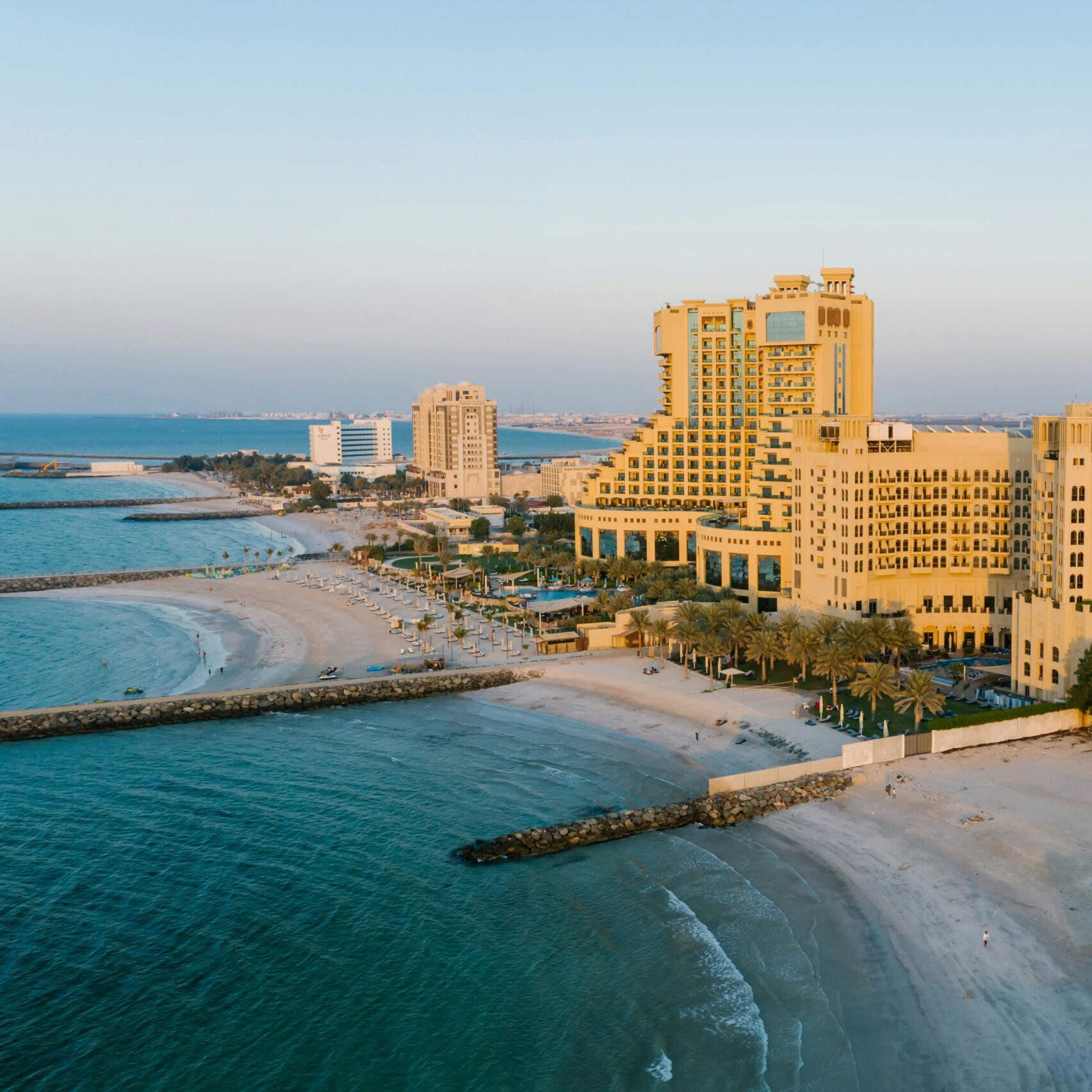 Ajman beachfront skyline