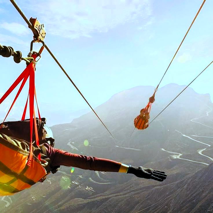Jebel Jais zipline flight experience in Ras Al Khaimah