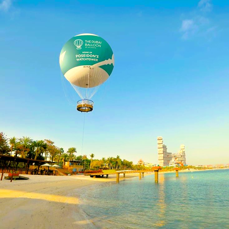Dubai Balloon at Atlantis with aerial views of Palm Jumeirah