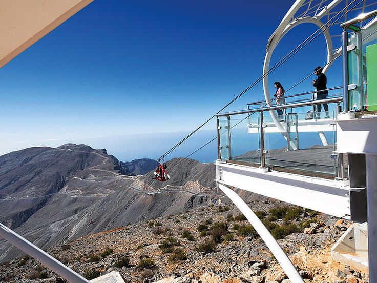 Jebel Jais zipline launch platform in Ras Al Khaimah
