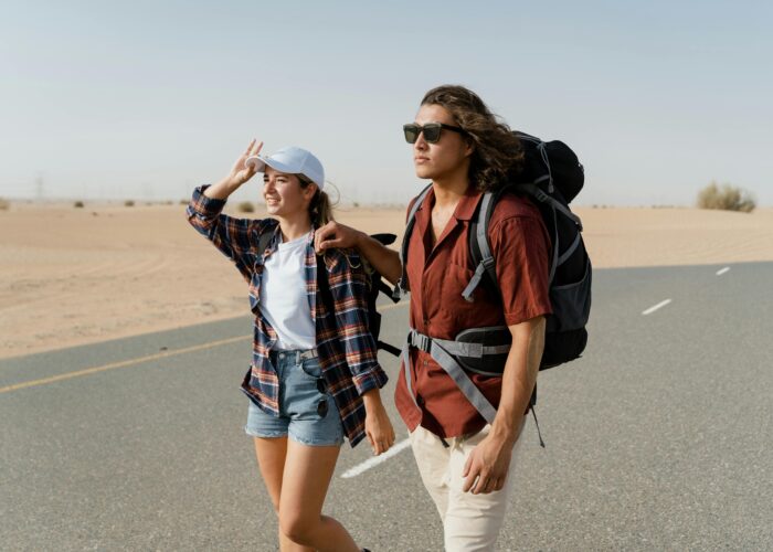 Traveler deciding between visa extension and visa run options in UAE