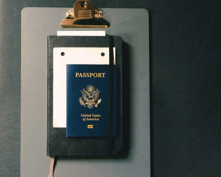 Passport and travel documents for UAE visit visa application